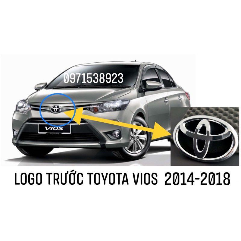 logo mặt ga lăng trước toyota phù hợp dòng toyota vios 2014-2018