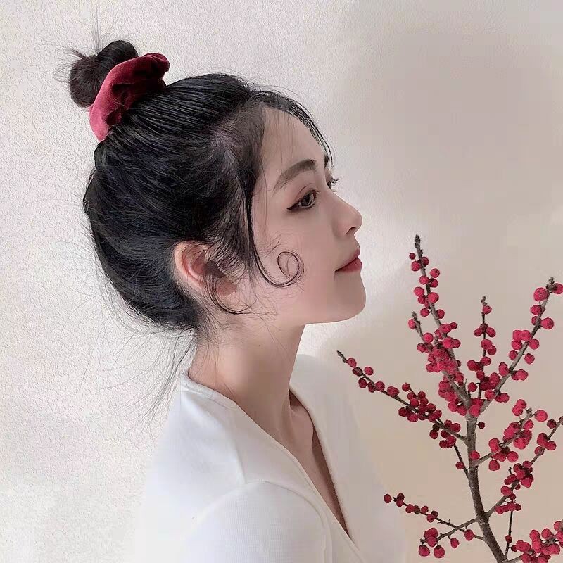 Dây cột tóc scrunchies vải nhung siêu mềm