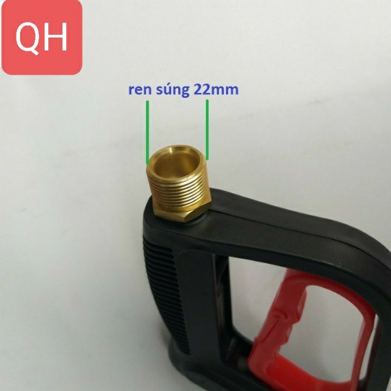 Súng rửa xe - súng phun xịt rửa xe áp lực cao ren ngoài 22mm (cò đổ loại 1)