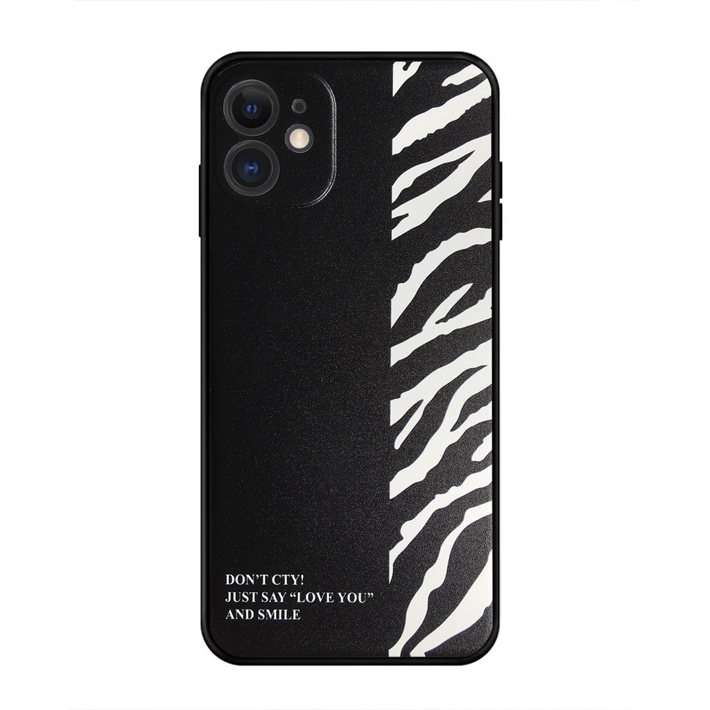 Ốp lưng iphone bo cam họa tiết ngựa vằn bảo vệ điện thoại 7 8 plus 6 6s x xs xr 11 pro max se2 12 mini 12 pro max