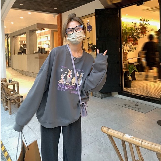 Áo BH tay dài cổ tròn plus size phong cách retro cho phái nữ