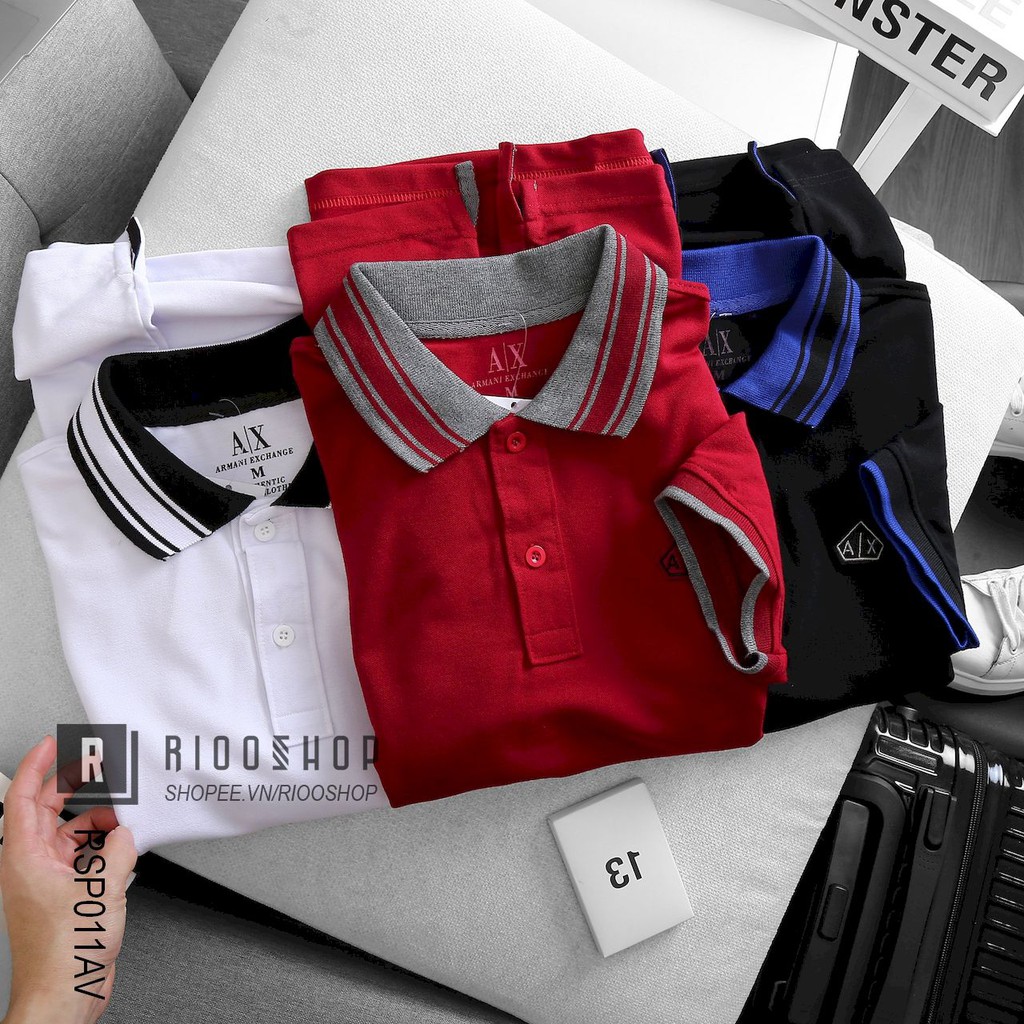 Áo thun có cổ polo, áo phông nam cá sấu polo form rộng ngắn tay đẹp trẻ trung MEN AX RSP011AV có size lớn xxl Riooshop | BigBuy360 - bigbuy360.vn