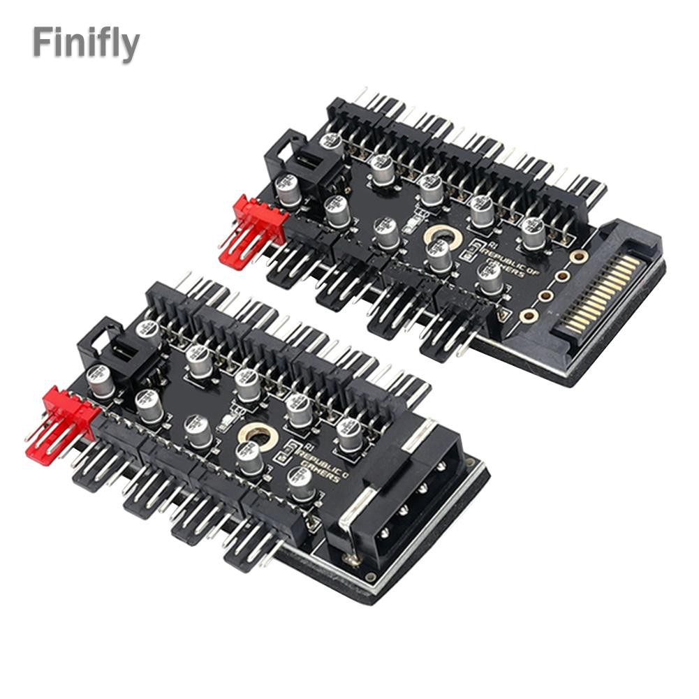 SATA Bộ Điều Khiển Tốc Độ Quạt Tản Nhiệt 4 Pin Finifly 1 Sang 10 4pin Pwm