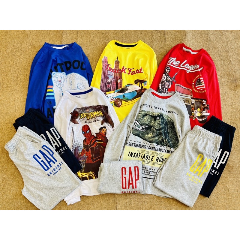 Bộ cotton dài tay bé trai size đại