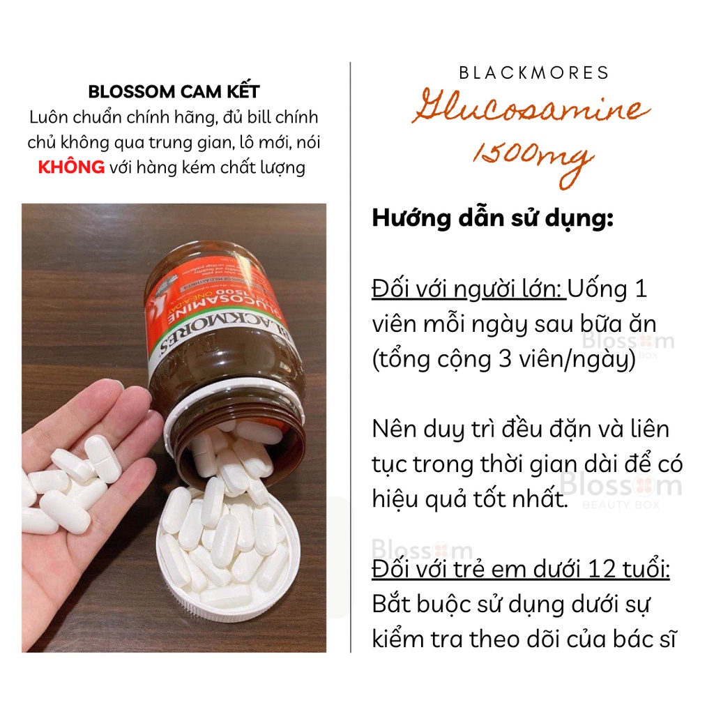 Thuốc Bổ Xương Khớp Blackmores Glucosamine 1500mg 180 viên [Úc]