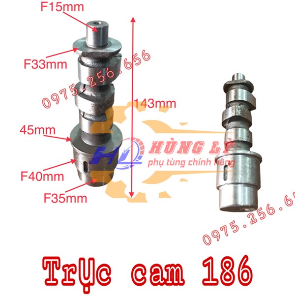 TRục Cam 186 phụ tùng máy cày 186 phụ tùng Hùng Lỳ