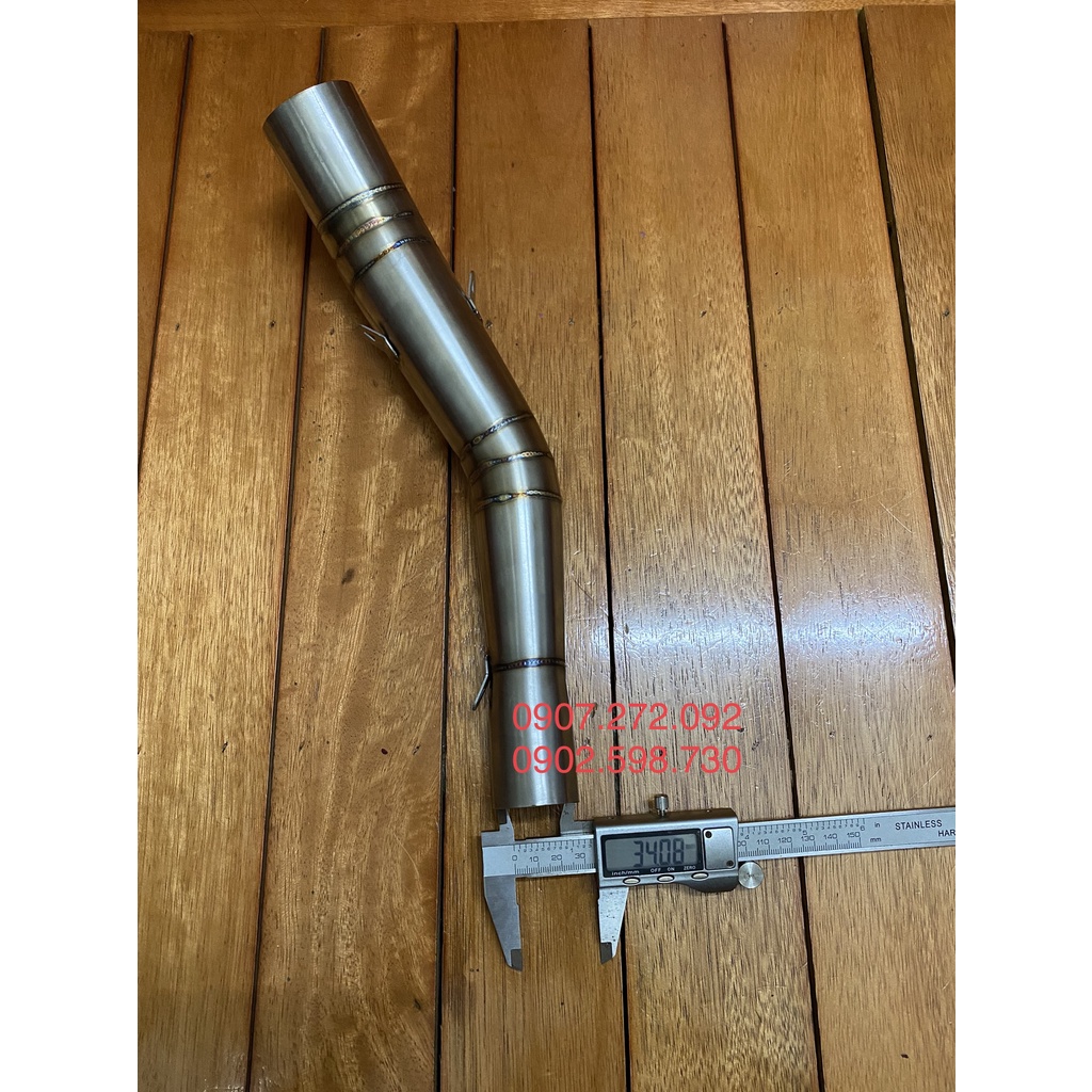 Đùi gà FROM zin và nhỗng INOX 304 gắn cổ PÔ phi 35 dành cho xe máy