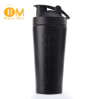 【In stock】Stainless Steel Protein Vibrating Bottle Gym Shaker Sports Black