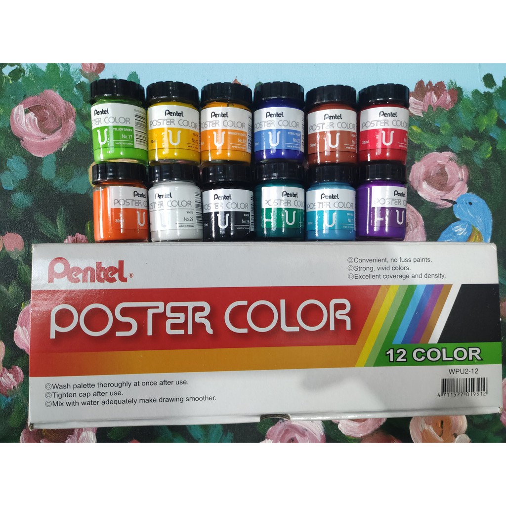 MÀU POSTER PENTEL BỘ 12 MÀU 30ML