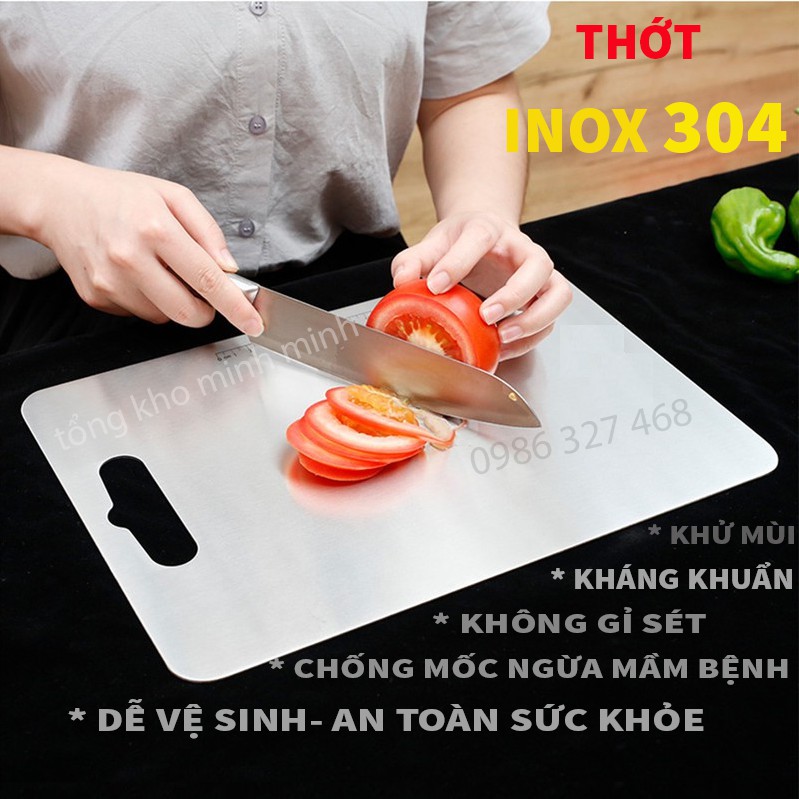 [SỈ- TUYỂN ĐL] Thớt Inox Cường Lực 304 - KHÁNG KHUẨN KHỬ MÙI - CHỐNG ẨM MỐC - KHÔNG HAN GỈ - DỄ VỆ SINH