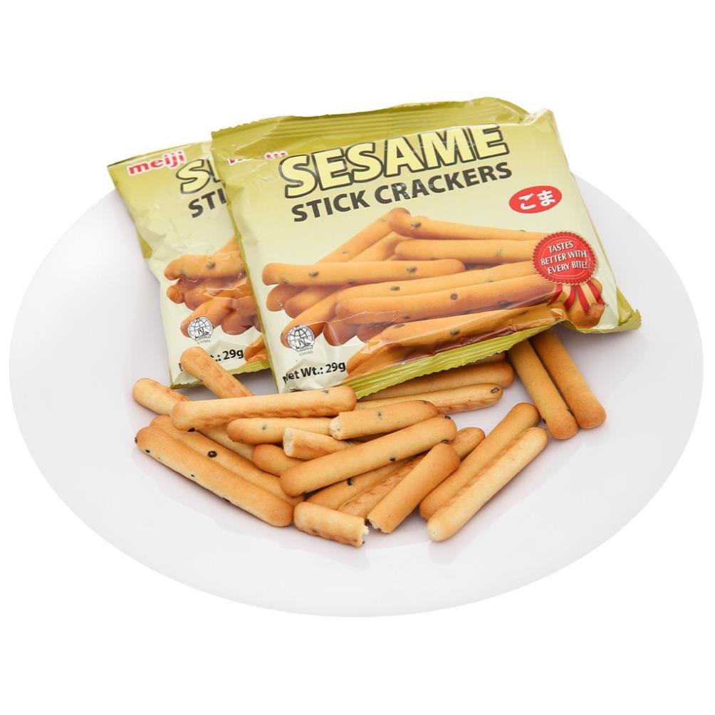 Bánh Meiji Sesame Stick Crackers 29g - Hàng Nhật nội địa