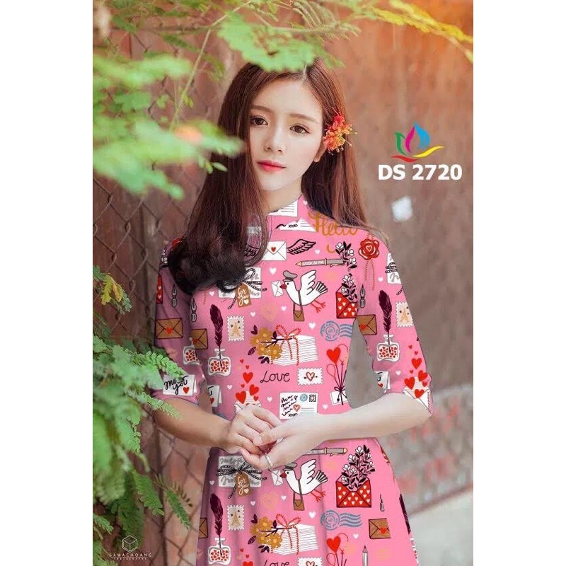 Vải Áo Dài Tằm Ý Bồ Câu Đưa Thư