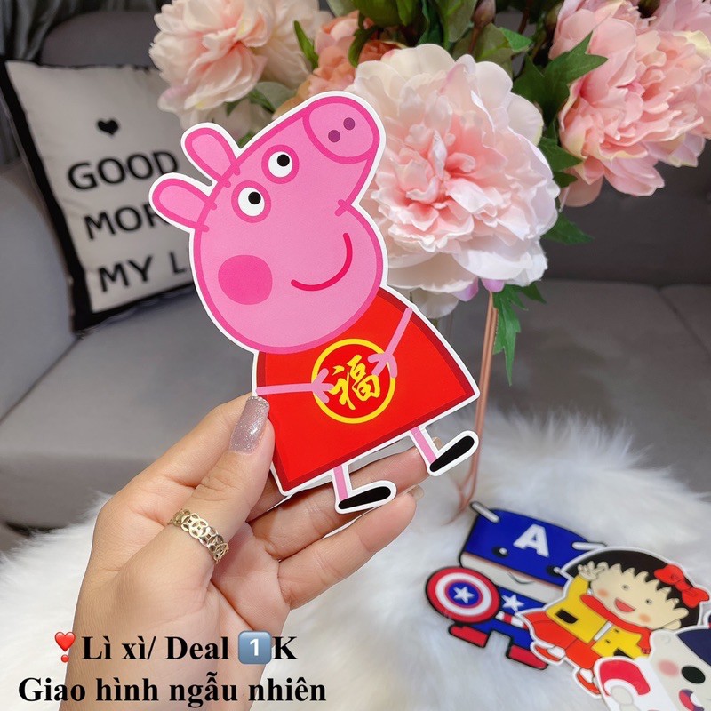 Bao Lì Xì 2021 Tân Sửu Hoạt Hình Chibi Chuẩn Loại 1 Cứng Dày và An Toàn Cho Bé