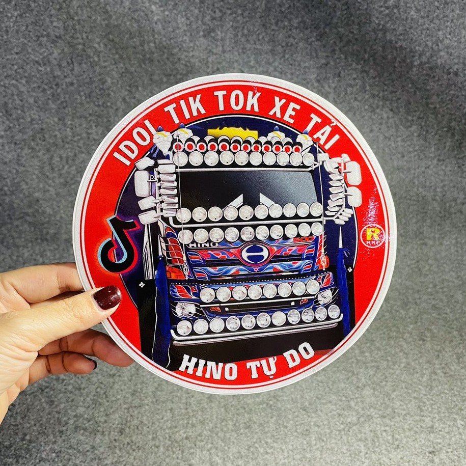 Tem xe tải HINO Thái Lan idol TikTok Xe Tải, Phản Quang | HNP Studio, kèm quà tặng tem nhỏ 10k