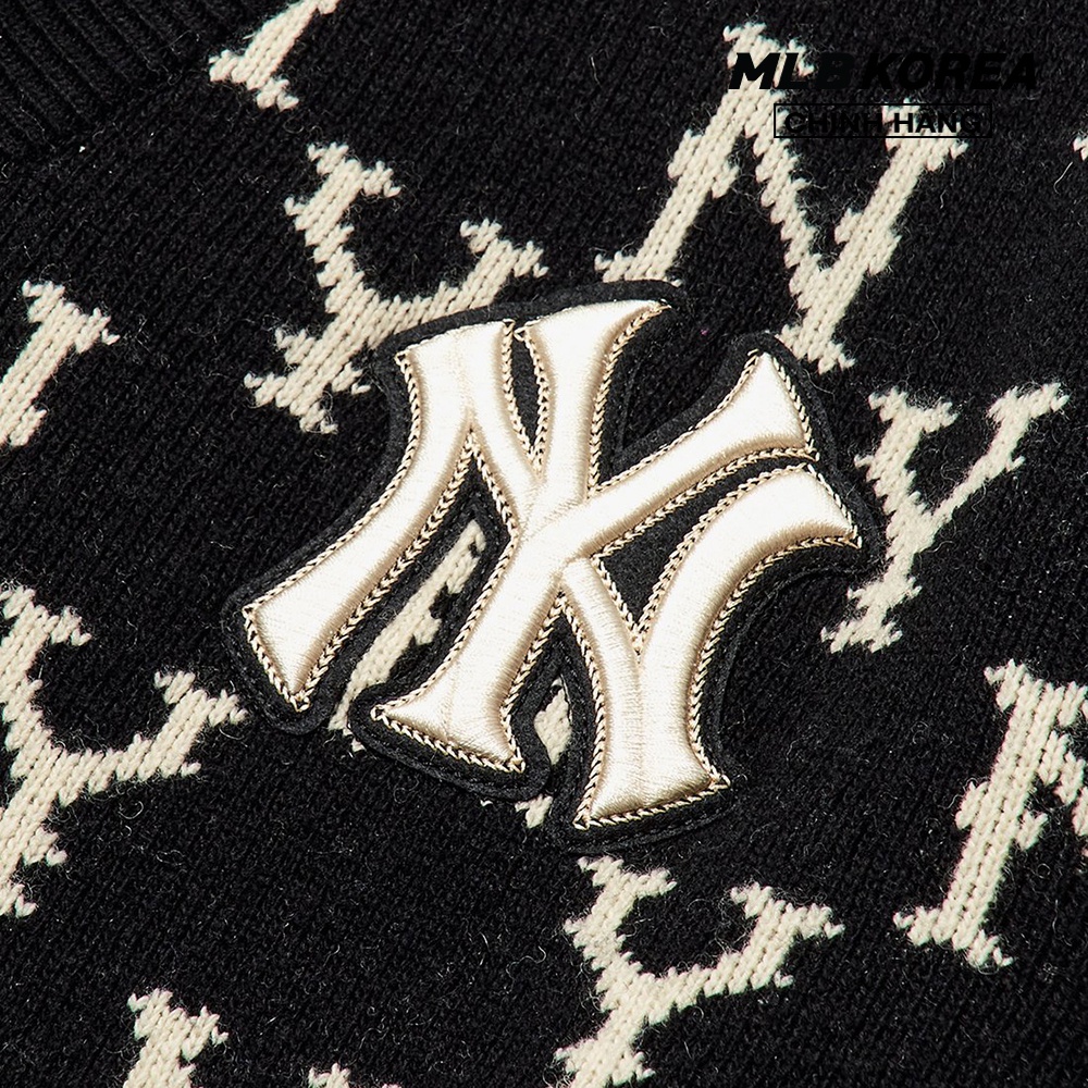 MLB - Áo khoác cardigan phom suông Monogram 3AKTM0114-50BKS