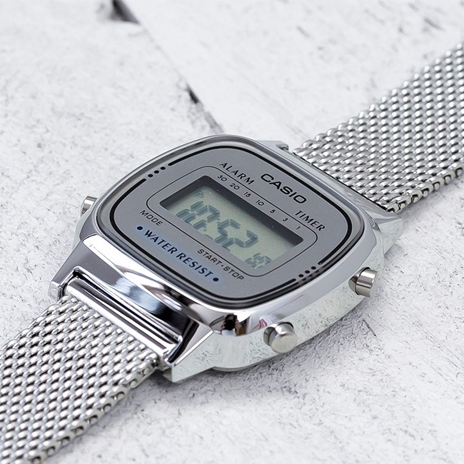 Đồng hồ nữ dây kim loại Casio chính hãng Anh Khuê LA670WEM-7DF (24mm)