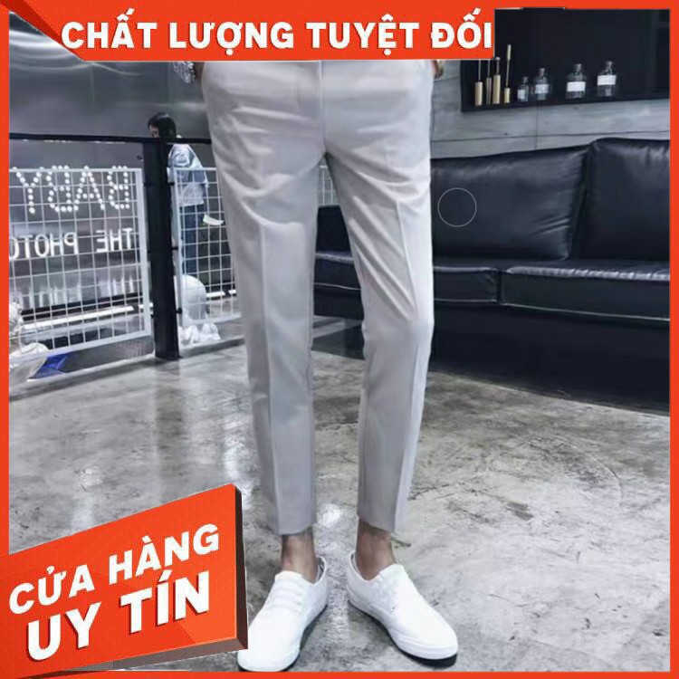 HÀNG CAO CẤP -  Có size lớn Quần tây nam Hàn quốc công sở  đi học cao cấp ống côn body co giãn may kỹ bao đẹp có big siz