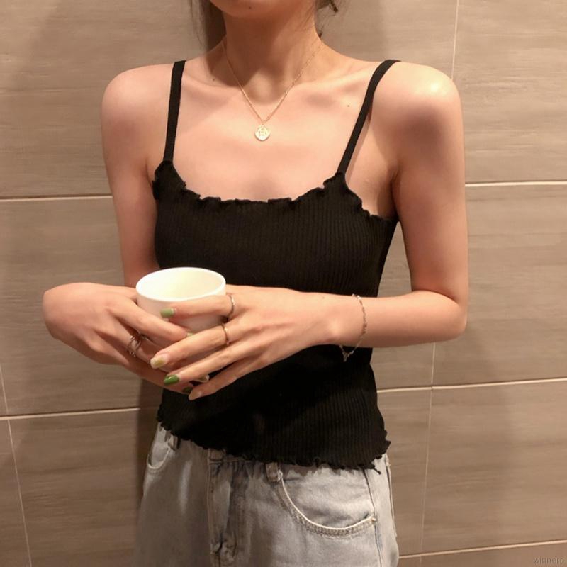 Áo hai dây dệt kim ôm dáng gợi cảm cho nữ | BigBuy360 - bigbuy360.vn