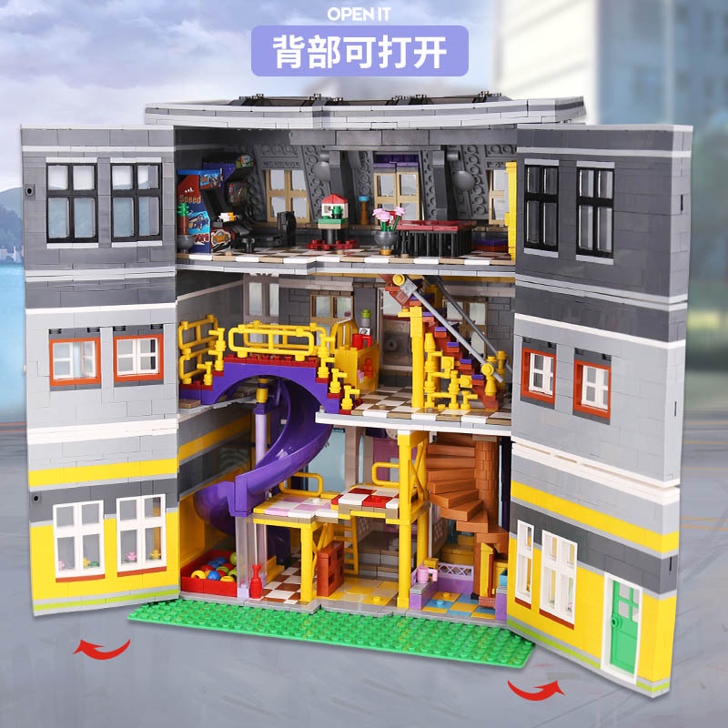 Đồ chơi giáo dục Lắp Ráp mô hình UrGe 10181 Movie Creative City Street View Joker Park