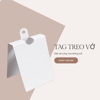 Combo 50 - 100 tag giấy gắn Tất Chân Nam Nữ, thẻ giấy gắn Vớ Cổ Ngắn, cổ dài, giấy bìa cứng trắng trơn không chữ