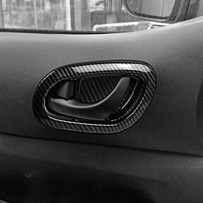Miếng dán viền tay nắm cửa xe ô tô bằng sợi carbon cho Nissan Navara Np300 2016-2021