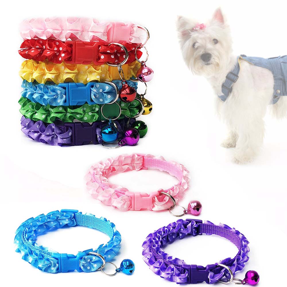 Vòng Cổ Họa Tiết Chấm Bi Cho Thú Cưng