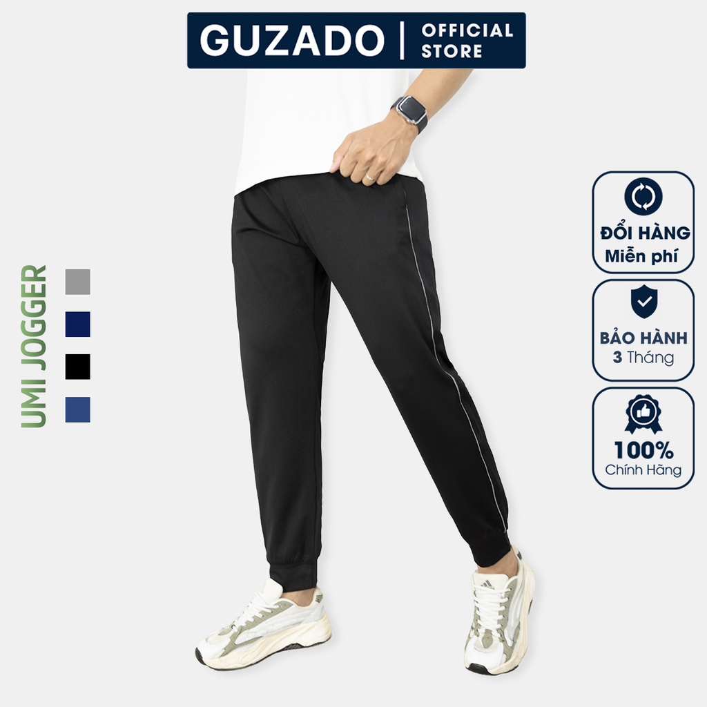 Quần Jogger nam Umi Cao Cấp GUZADO Chất Liệu Umi Cao Cấp Dày Dặn,Co Giãn Vận Động Thoải Mái MDC2107