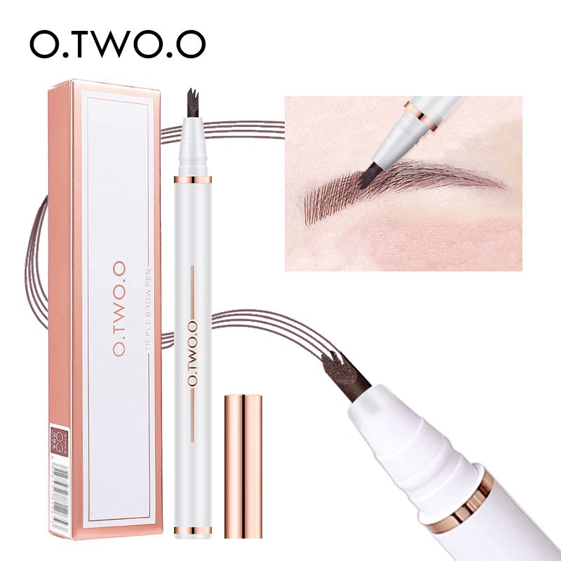 (Hàng Mới Về) Bút Kẻ Lông Mày Dạng Lỏng O.Two.O Thiết Kế 3 Ngòi Chống Thấm Nước Lâu Trôi Trang Điểm Tự Nhiên | BigBuy360 - bigbuy360.vn