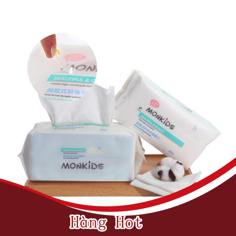 Set 100 Tờ Khăn Giấy Monkids Cotton Mềm Sử Dụng Một Lần Có Thể Dùng Khô Và Ướt
