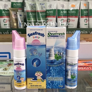 Xịt mũi nước muối biển Seafresh - vệ sinh mũi cho người lớn và trẻ em