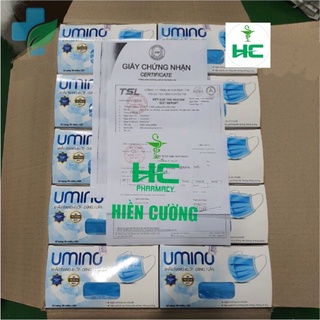 Sỉ lẻ khẩu trang y tế 4 lớp umino màu xanh ,trắng, hàng kháng khuẩn - ảnh sản phẩm 5