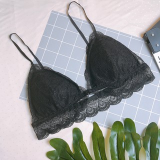 [ẢNH THẬT] SET BRALETTE ĐEN CÀI TRƯỚC - Thiết Kế Cao Cấp