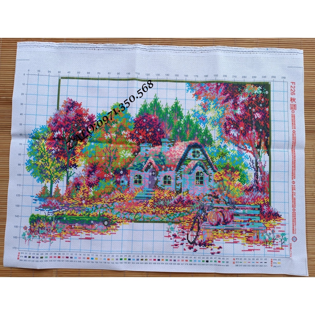 Tranh thêu chữ thập Ngôi nhà hạnh phúc F226-73x51cm