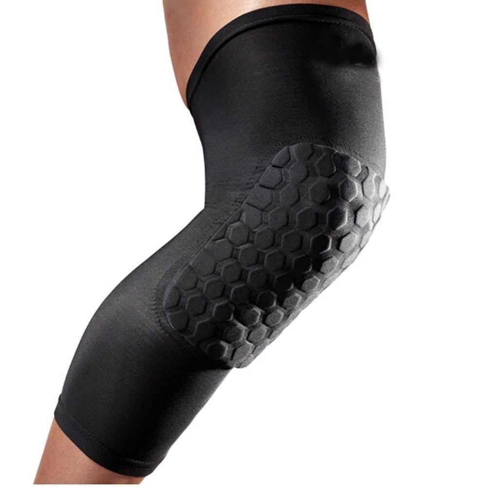 HGL♪1Pc Sports Knee Pads Football Basketball Leg Long Sleeve Kneepad Protector