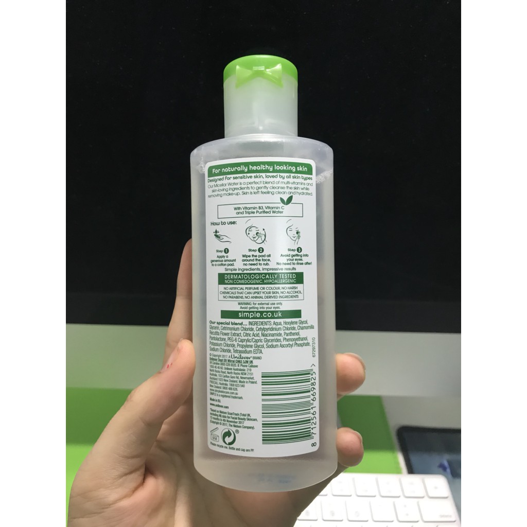 Nước Tẩy Trang Simple Cleansing Water Kind To Skin 200ML | BigBuy360 - bigbuy360.vn