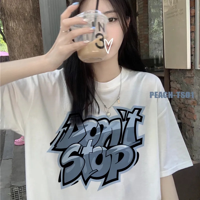 NRVP Áo Thun 100% Cotton Dáng Rộng Thời Trang Hàn Quốc Cho Nữ