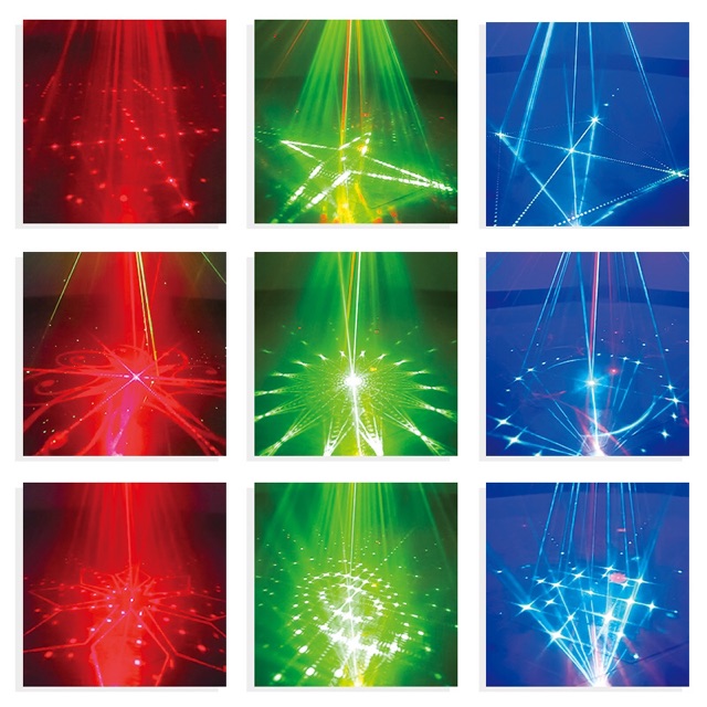 ivn153 Đèn chớp theo nhạc thông minh cao đèn laser cảm biến thay đổi hình ảnh màu sắc