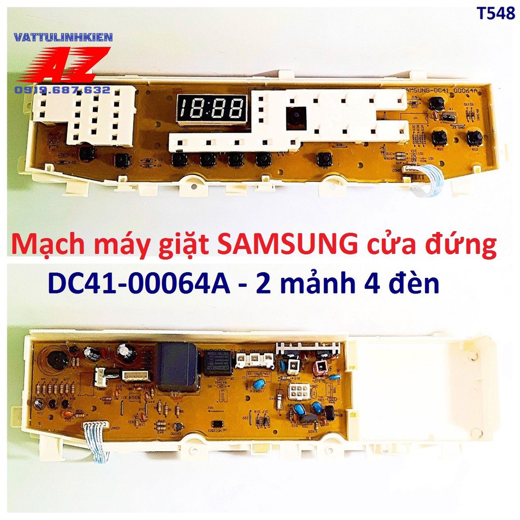 Board mạch 2 mảnh 4 đèn DC41-00064A thay thế cho máy giặt SAMSUNG cửa đứng