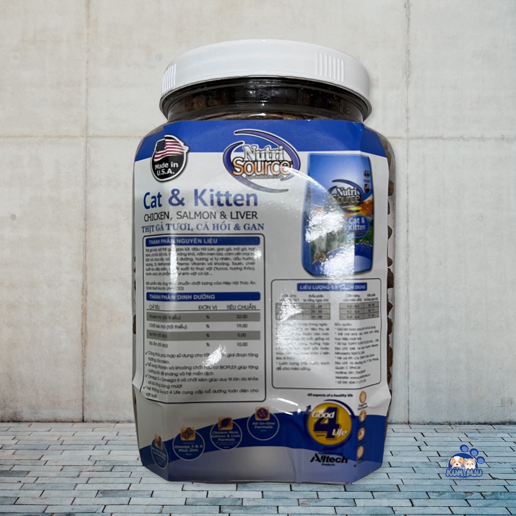 Thức ăn dành cho mèo Nutri Source-hộp 1kg
