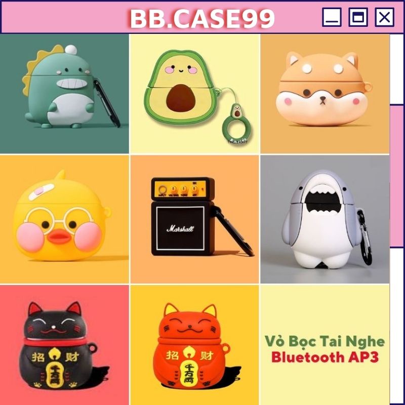 Case Tai Ap3🔥 Freeship 🔥 VỎ BỌC BẢO VỆ (1) Cho Tai Nghe Không Dây (Bluetooth) Chất Liệu Silicon Dễ Thương - bb.case99
