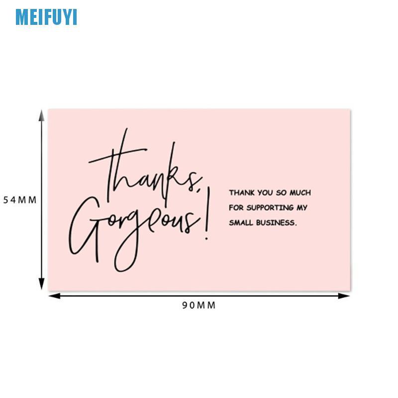 Thẻ Chữ Thank You Màu Hồng Dùng Trang Trí Quà Tặng