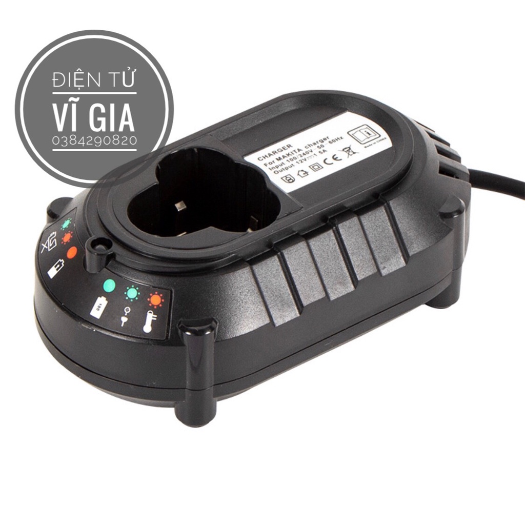 Sạc pin Makita 10.8V Li-ion tự ngắt khi sạc đầy dùng điện AC 220V
