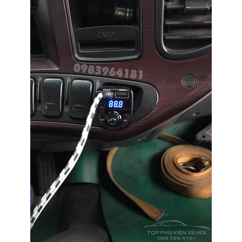 Tẩu nghe nhạc bluetooth Hyundai HY82, nhạc lossless, sạc nhanh QC3.0 - Tẩu sạc xe ô tô thông minh - Khải Huy Scar