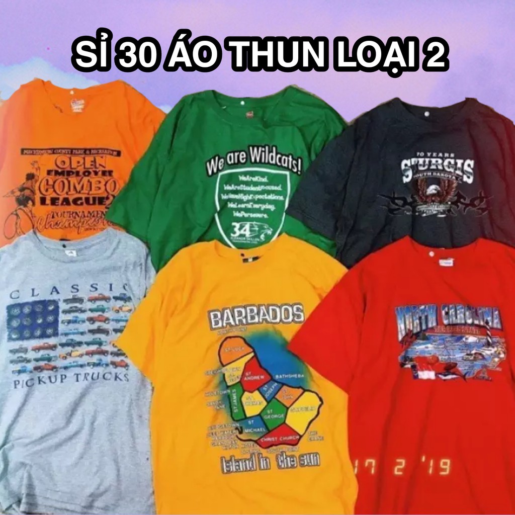 [2HAND] SỈ 30 ÁO THUN MỸ LOẠI 2 - ĐỦ SIZE