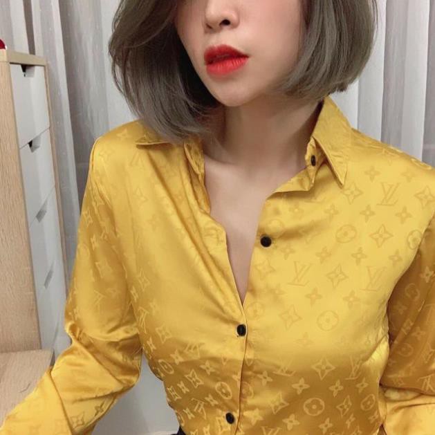 Áo sơ mi gấm Hàng đẹp nhiều màu giao mẫu ngẫu nhiên hot hit