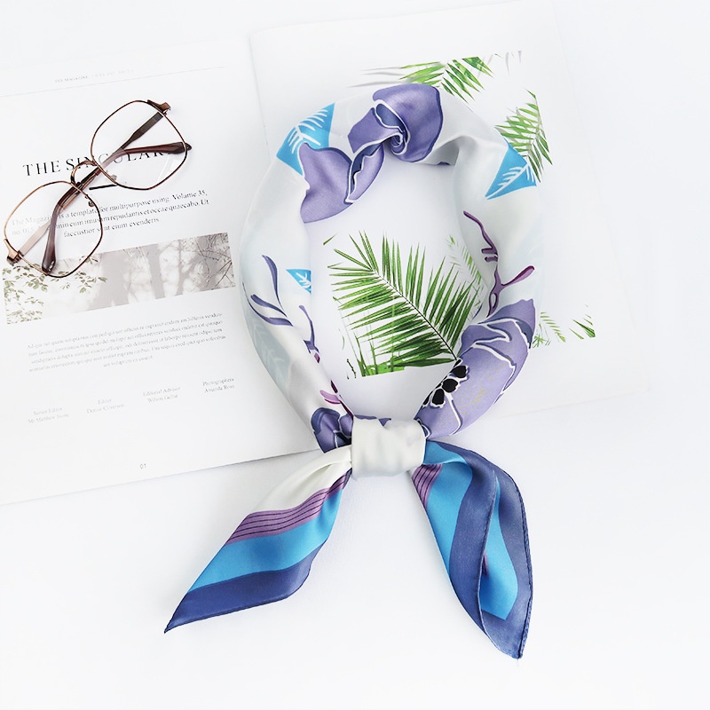 Khăn Choàng Lụa In Hình Vuông 70CM (27.5*27.5 Inches) WJ1026-90