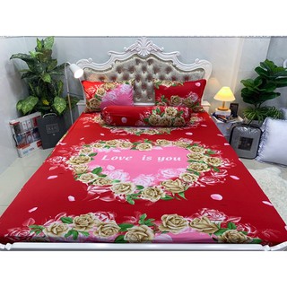 Bộ Drap Thun Hàn Quốc mát lạnh 4 món