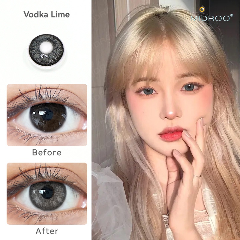 Midroo 1 cặp kính áp tròng Ống kính mềm màu xanh 14.2mm