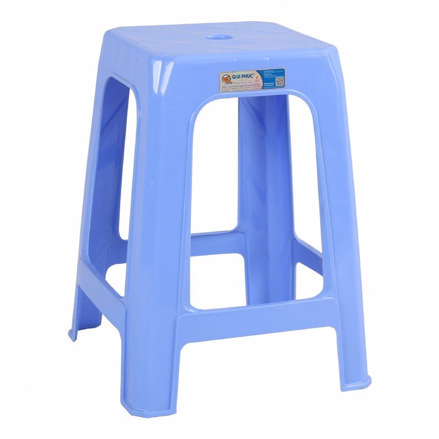 Ghế nhựa cao vuông bông- QUI PHÚC TẢI TRONG 90 KG