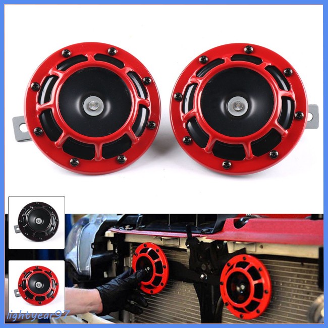 Bộ 2 Kèn Hơi Điện Tử 12V 115dB Hella Âm Thanh Siêu Lớn Màu Đỏ / Đen Cho Xe Hơi / Xe Máy